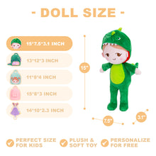 Load image into Gallery viewer, Personalized Green Dinosaur Doll