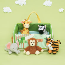 Carica l&#39;immagine nel visualizzatore di Gallery, Personalized Portable Fun Plush Zoo House Set