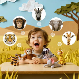 Personalized Plush Soft Zoo Toy Set