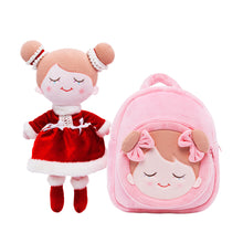 Cargar imagen en el visor de la galería, Personalized Iris Red Dress Girl Doll and Backpack