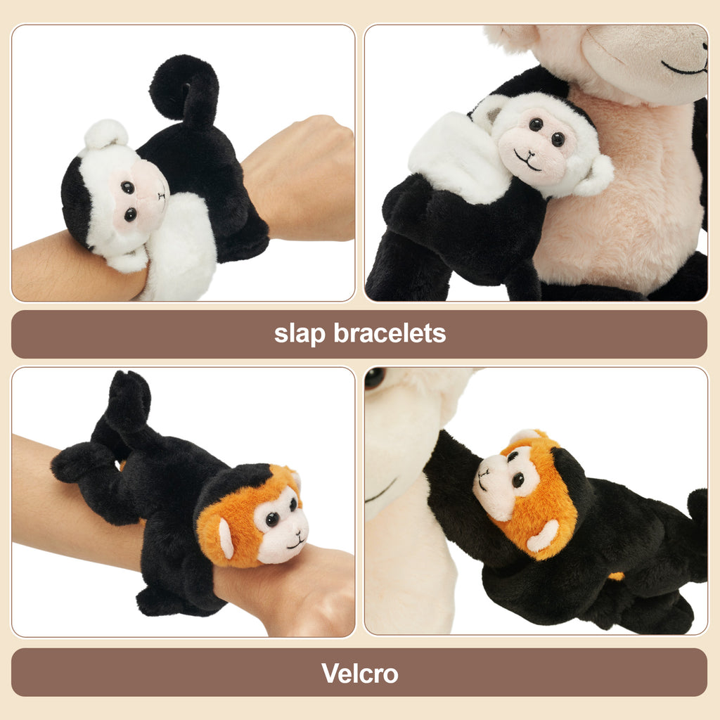 Capuchin Monkey Plush Stuffed Animal with 4 Babies