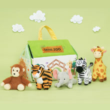 Cargar imagen en el visor de la galería, Personalized Portable Fun Plush Zoo House Set