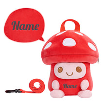 Indlæs billede til gallerivisning Personalized Cute Red Mushroom Plush Backpack