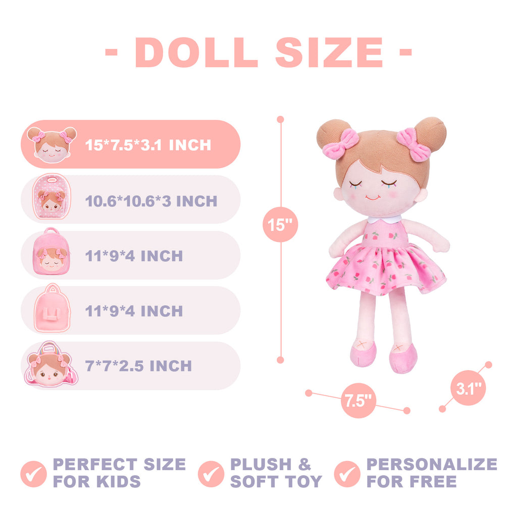Personalized Iris Pink Doll and Backpack
