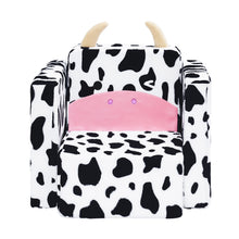 Carica l&#39;immagine nel visualizzatore di Gallery, 2 In 1 Cute Dairy Cow Pattern Children Sofa Couch and Desk