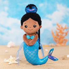 Laden Sie das Bild in den Galerie-Viewer, Personalized Mermaid Plush Girl Doll - Purple &amp; Blue