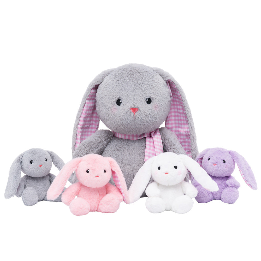Plush Stuffed Animal Mommy with 4 Babies - 4 Themes