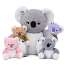 Load image into Gallery viewer, 12&quot; Koala Stuffed Animal with 4 Babies Koala Inside