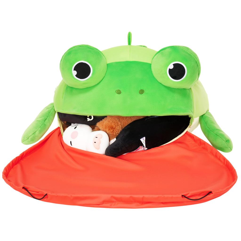 Ball Shaped Frog Children's Toy Storage Bean Bag Chair Cover