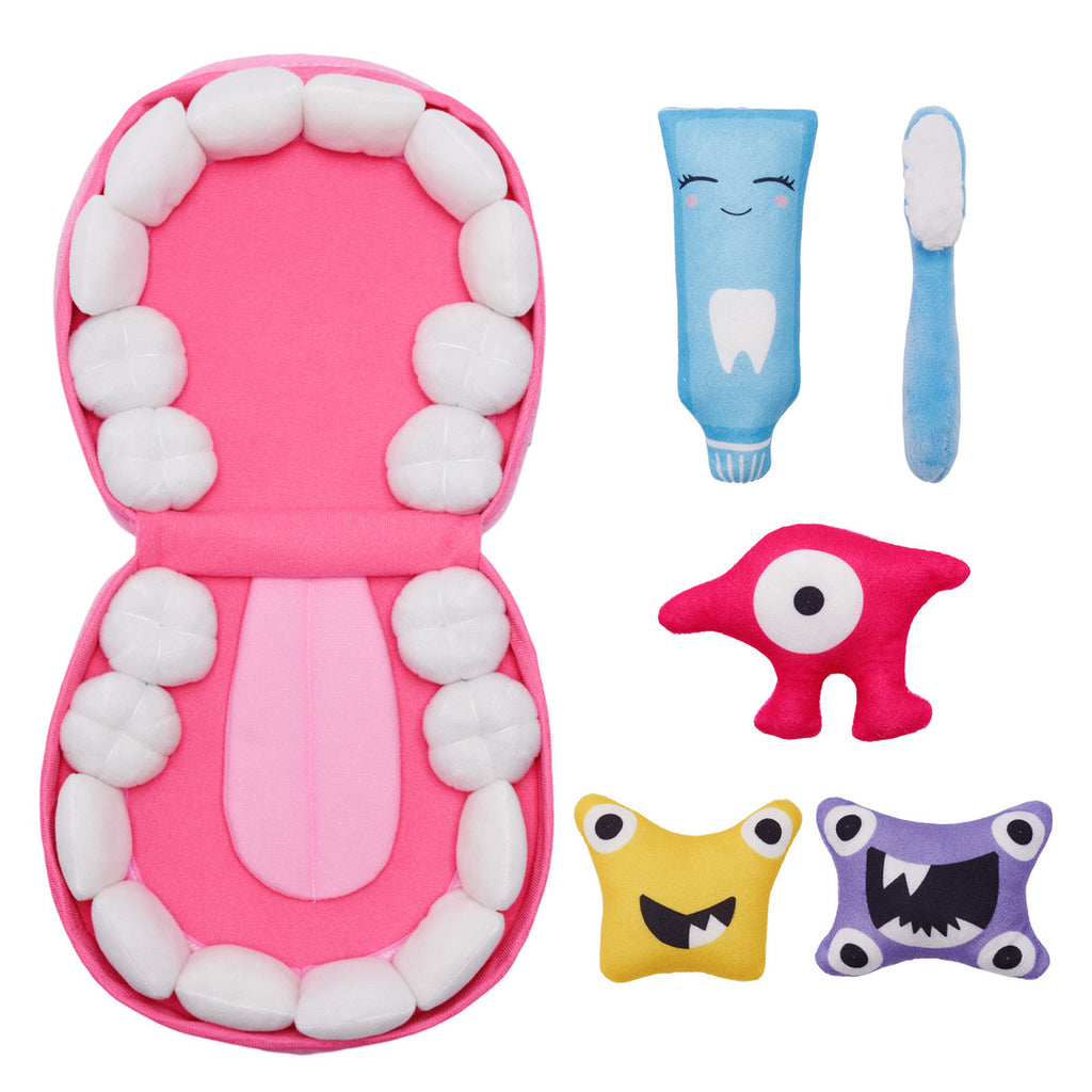 Children Dental Health Enlightenment Toothbrushing Plush Toy Kit