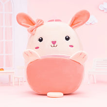 Cargar imagen en el visor de la galería, Personalized Pink Rabbit Animal Plush Baby Backpack
