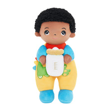 Charger l&#39;image dans la galerie, Mini Personalized Dinosaur Black Skin Boy Plush Doll &amp; Gift Set