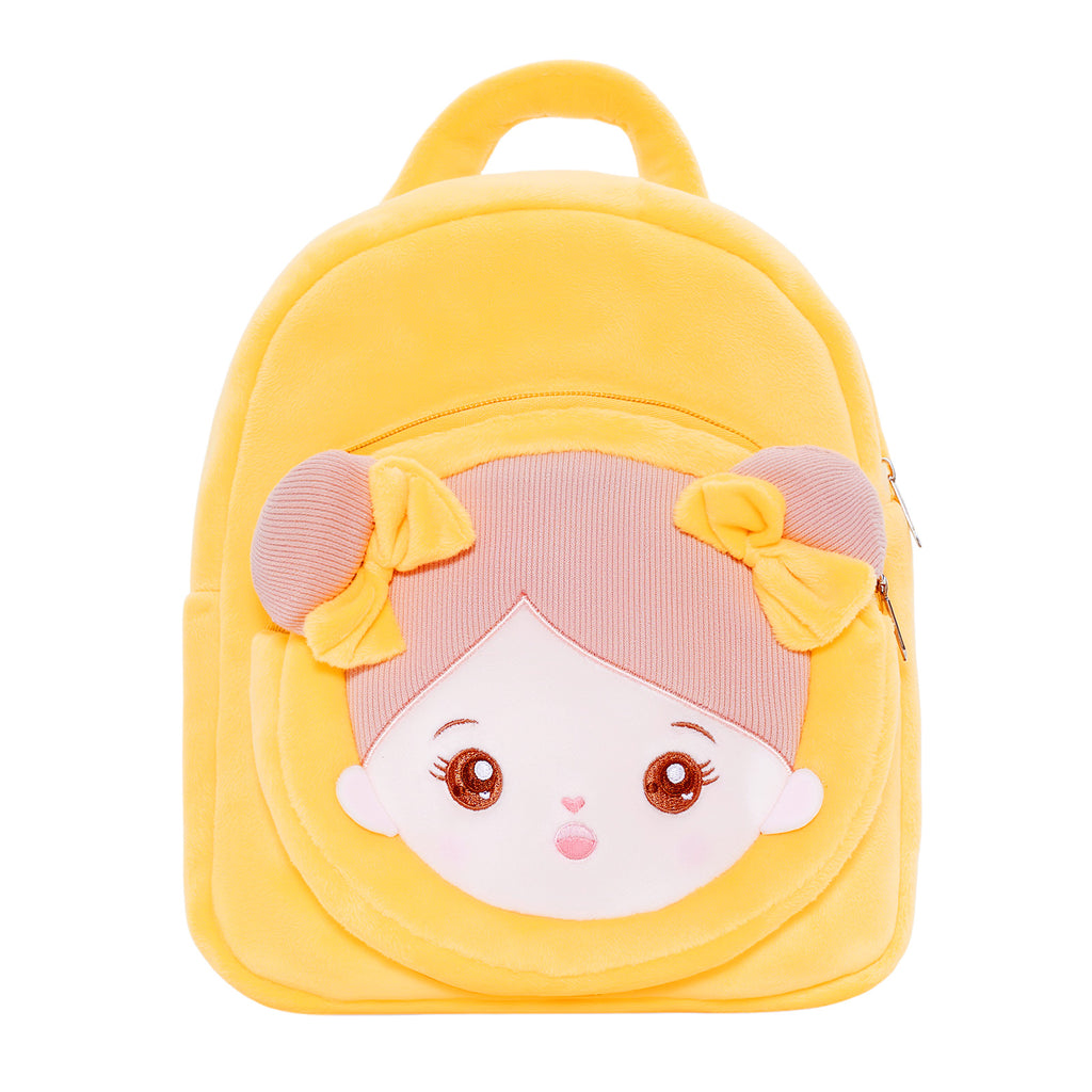 Personalized Yellow Open Eyes  Plush Baby Girl Backpack