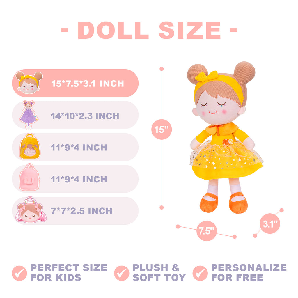 Muñeca de Peluche Amarillo Personalizada