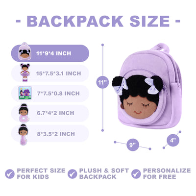 Personalized Deep Skin Tone Pink Dora Backpack