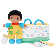 Charger l&#39;image dans la galerie, Mini Personalized Dinosaur Black Skin Boy Plush Doll &amp; Gift Set