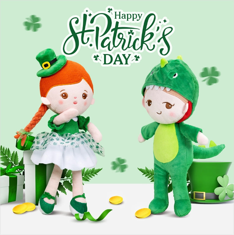 St Patrick's Day Gifts - Personalized Green Plush Toy