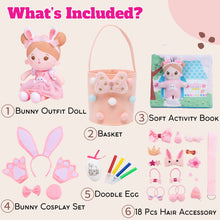 Indlæs billede til gallerivisning Easter Sale - Personalized Bunny Girl Plush Doll Gift Set