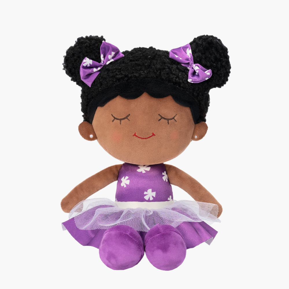 Personalized Deep Skin Tone Purple Doll