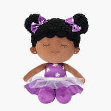 Afbeelding in Gallery-weergave laden, Personalized Deep Skin Tone Purple Doll