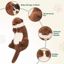 Cargar imagen en el visor de la galería, Otter Plush Stuffed Animal with 4 Babies