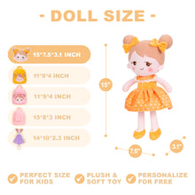 Load image into Gallery viewer, Personalized Playful Orange Doll