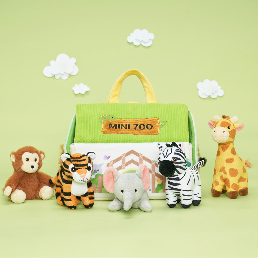 Personalized Portable Fun Plush Zoo House Set