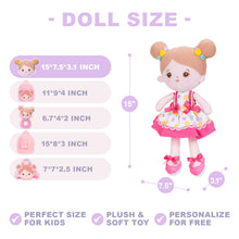 Indlæs billede til gallerivisning Personalized Pink Polka Dot Skirt Plush Rag Baby Doll