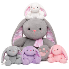 Cargar imagen en el visor de la galería, Rabbit Stuffed Animal with 4 Babies Bunny Inside