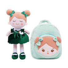 Afbeelding in Gallery-weergave laden, Personalized Dark Green Doll + Backpack