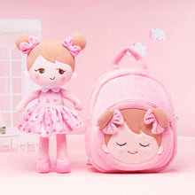 Laden Sie das Bild in den Galerie-Viewer, Personalized Playful Pink Girl and Backpack