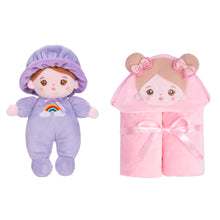 Carica l&#39;immagine nel visualizzatore di Gallery, Personalized Doll and 35 Inch Soft Baby Blanket Combo