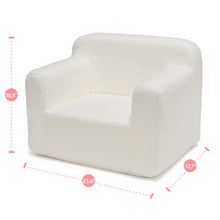 Load image into Gallery viewer, Cream White Cashmere Sofa Chair for Children