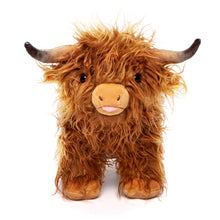 Cargar imagen en el visor de la galería, Scottish Highland Cow Cattle Stuffed Animal with 4 Babies Inside