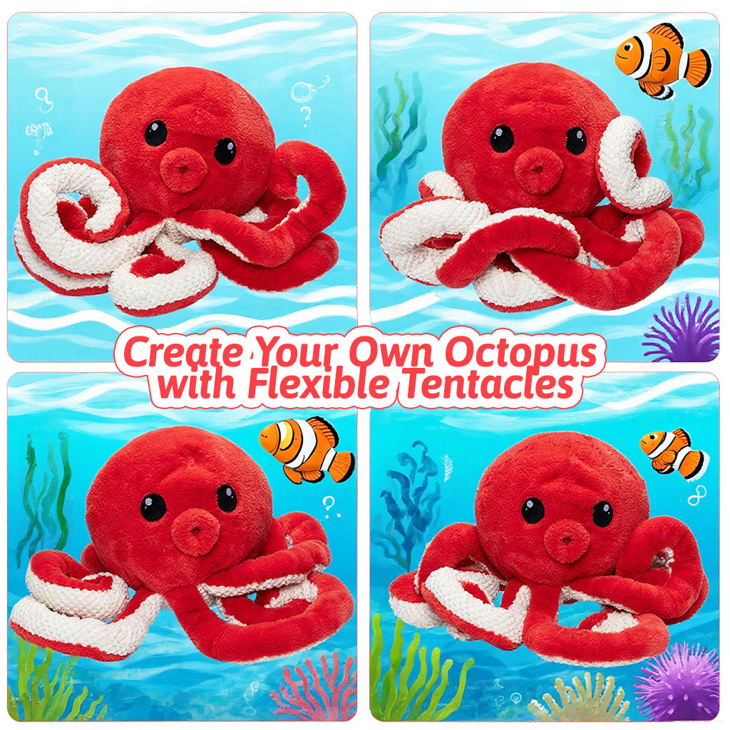 Octopus Stuffed Animal with 4 Baby Octopuses Inside