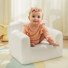 Load image into Gallery viewer, Cream White Cashmere Sofa Chair for Children