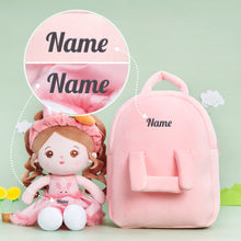 Load image into Gallery viewer, Personalized Big Ears Bunny Plush Baby Girl Doll