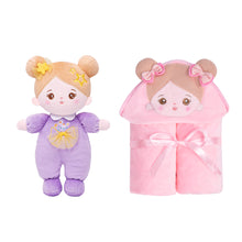 Carica l&#39;immagine nel visualizzatore di Gallery, Personalized Doll and 35 Inch Soft Baby Blanket Combo