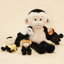 Load image into Gallery viewer, Capuchin Monkey Plush Stuffed Animal with 4 Babies