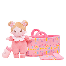 Carica l&#39;immagine nel visualizzatore di Gallery, Personalized Pink Mini Plush Rag Baby Doll &amp; Gift Set