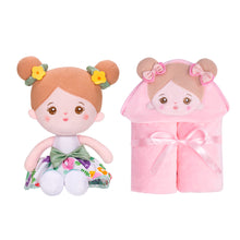 Indlæs billede til gallerivisning Personalized Doll and 35 Inch Soft Baby Blanket Combo