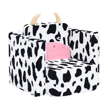 Carica l&#39;immagine nel visualizzatore di Gallery, 2 In 1 Cute Dairy Cow Pattern Children Sofa Couch and Desk