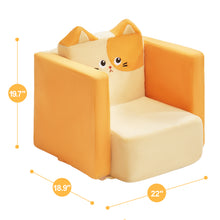 Carica l&#39;immagine nel visualizzatore di Gallery, 2 in 1 Cute Cat Children Sofa Couch and Desk