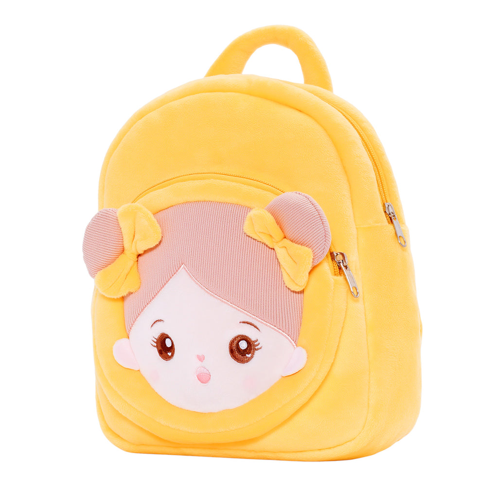 Personalized Yellow Open Eyes  Plush Baby Girl Backpack