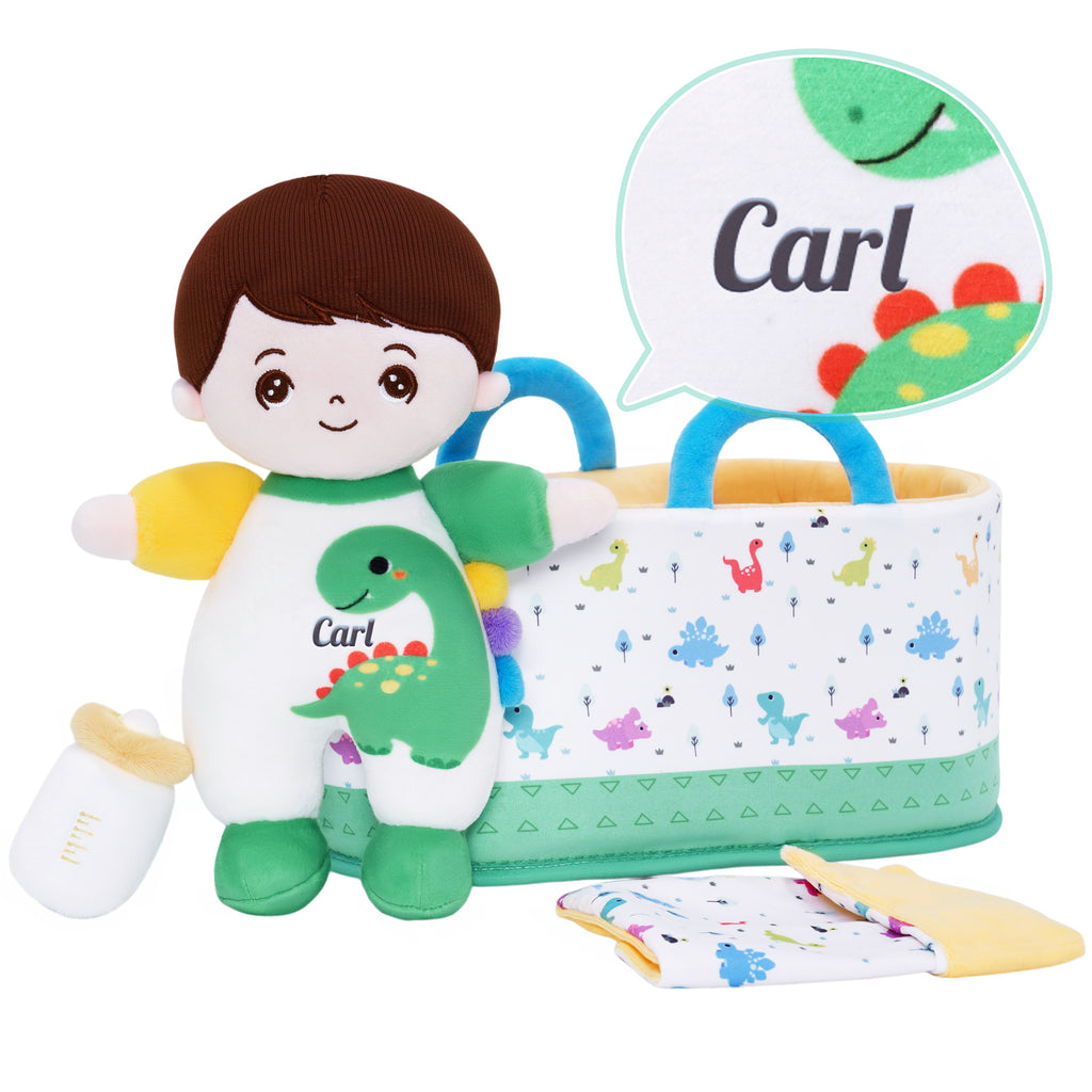 Personalized Baby Boy Plush Doll & Gift Set