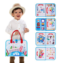 Indlæs billede til gallerivisning Personalized Toddler Busy Board Montessori Toy - 5 Themes