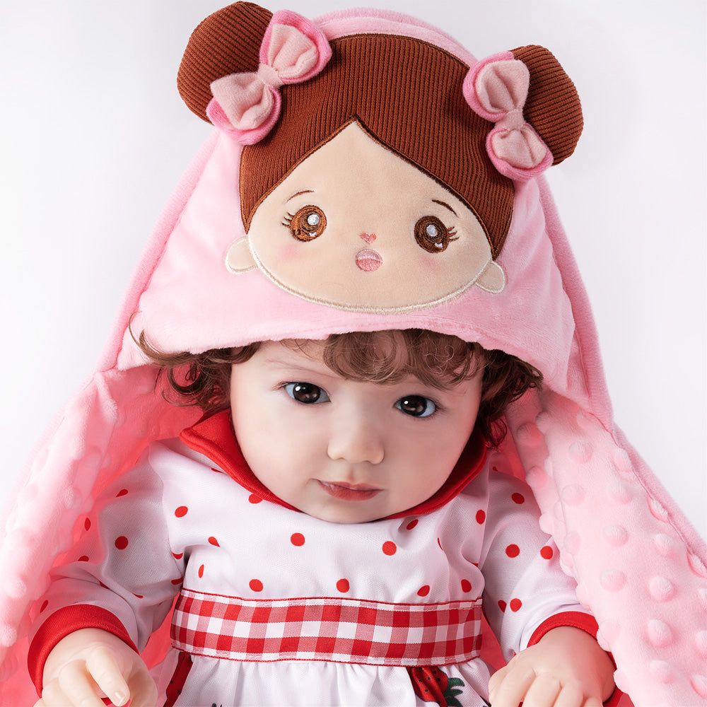 Manta de bebé ultra suave personalizada para bebé de tono de piel marrón