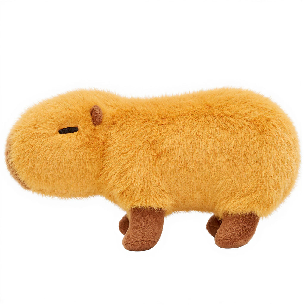 Soft Fur Capybara Plush Stuffed Animal Toy 8.5 Inch