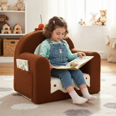 Swiss Roll Kids Sofa Comfy Foam Filled Couch, U.S. Local Delivery