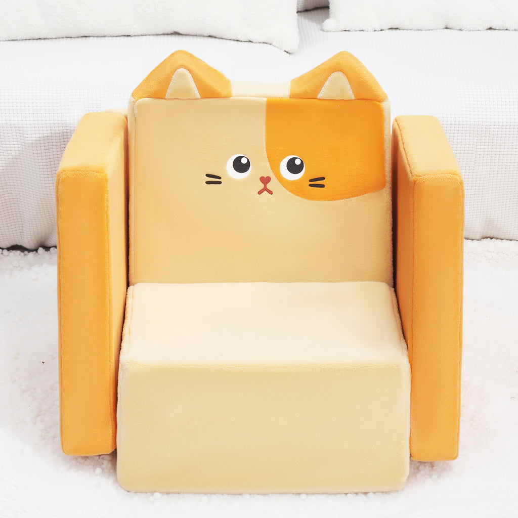 2 in 1 Cute Cat Children Sofa Couch and Desk